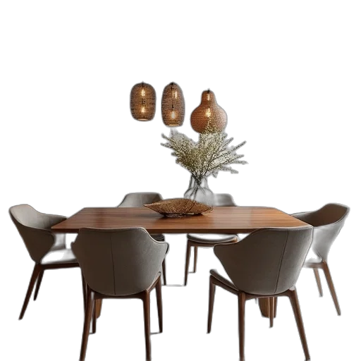 furniture, 3d render, photorealistic, earth tones transparent PNG cut-out