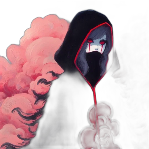 mask, jacket, face, hair transparent PNG cut-out