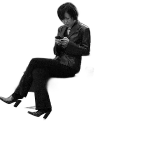 staff, shoes, jacket, woman transparent PNG cut-out
