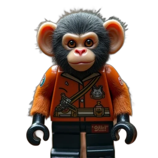 jacket, staff, animal, 3d render transparent PNG cut-out