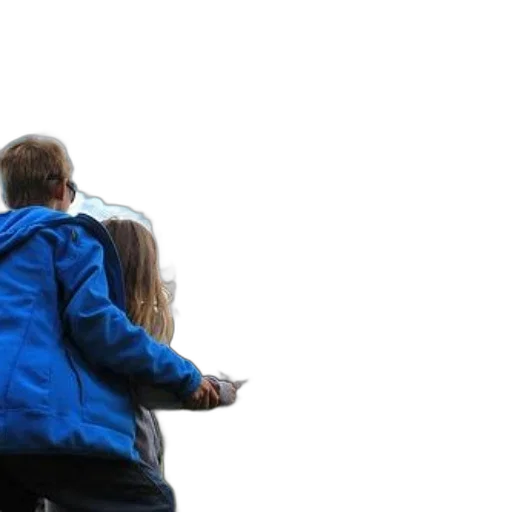 jacket, two, children, blue transparent PNG cut-out