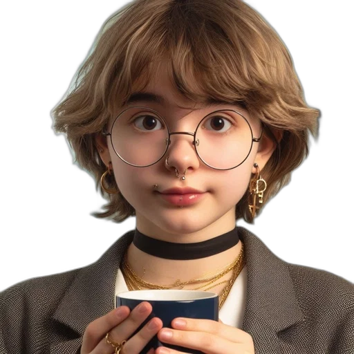 jewelry, face, staff, hair transparent PNG cut-out
