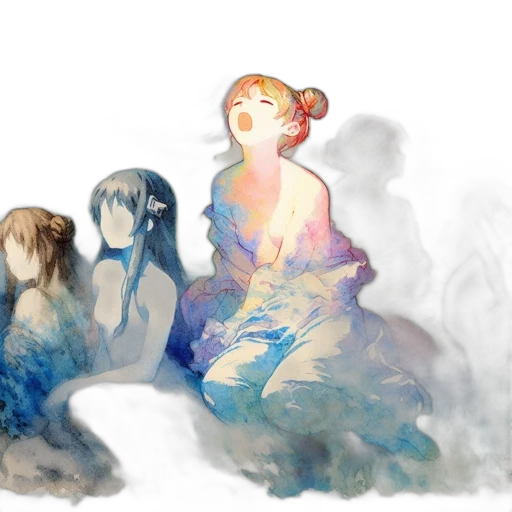 dress, watercolor, concept art, fantasy art transparent PNG cut-out