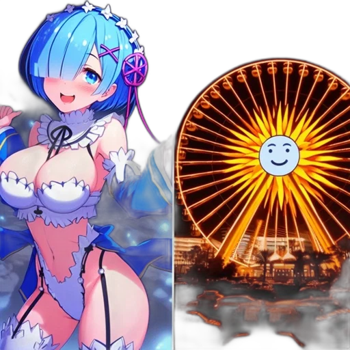concept art, anime, fantasy art, 3d render transparent PNG cut-out