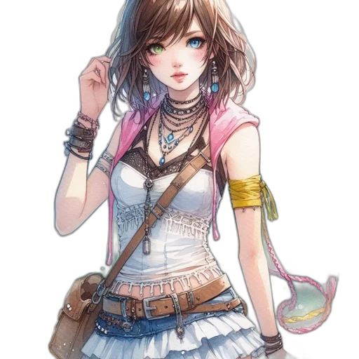 staff, dress, weapon, jewelry transparent PNG cut-out