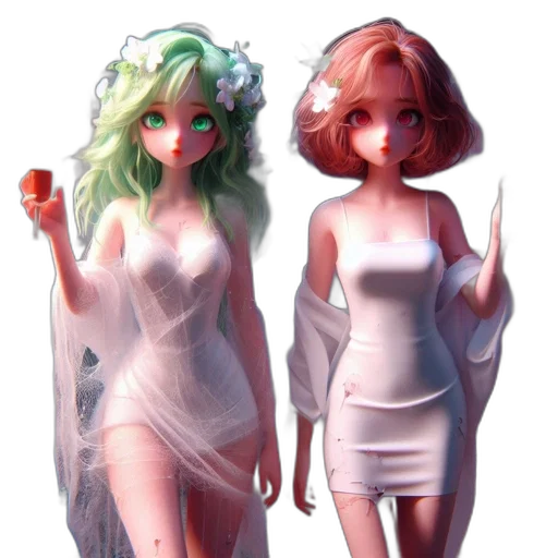 dress, concept art, 3d render, fantasy art transparent PNG cut-out