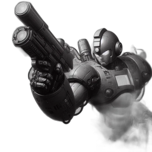 robot, weapon, staff, concept art transparent PNG cut-out