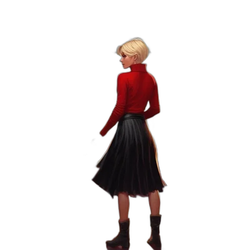dress, jacket, staff, hat transparent PNG cut-out