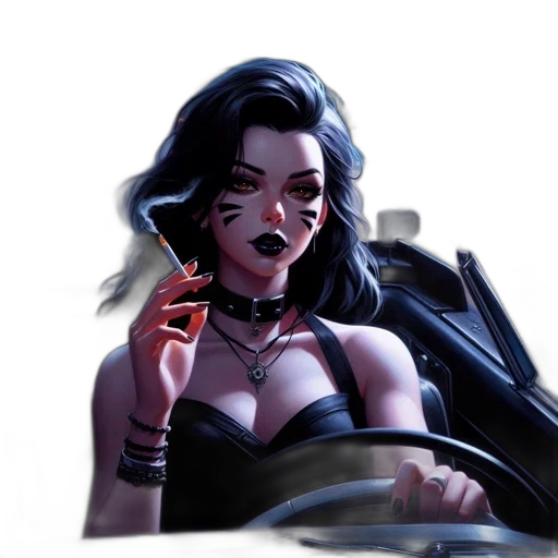 jewelry, face, weapon, comic book art transparent PNG cut-out