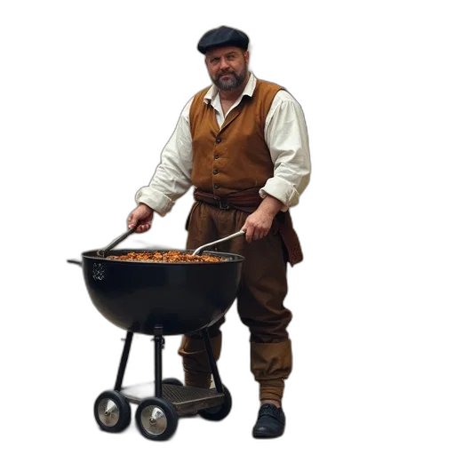 staff, food, furniture, hat transparent PNG cut-out