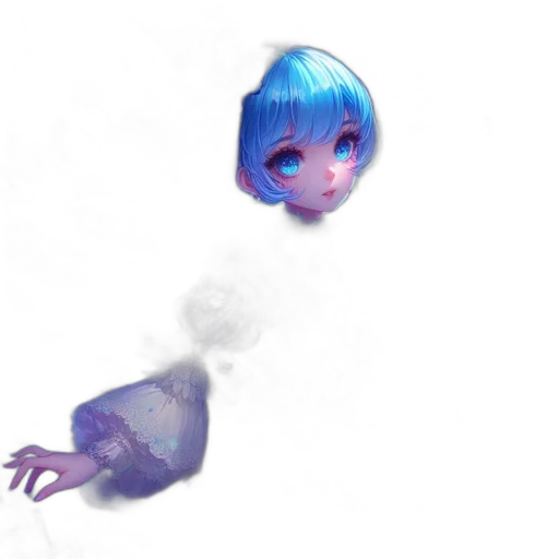 creature, mask, hair, robot transparent PNG cut-out