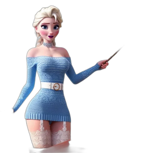 dress, 3d render, concept art, cartoon transparent PNG cut-out