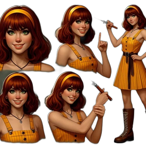 dress, concept art, comic book art, fantasy art transparent PNG cut-out
