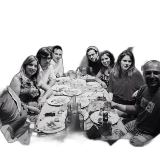 staff, food, photorealistic, group transparent PNG cut-out