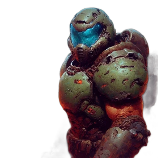 robot, creature, concept art, 3d render transparent PNG cut-out