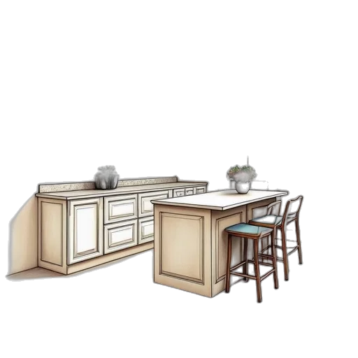 furniture, 3d render, photorealistic, concept art transparent PNG cut-out