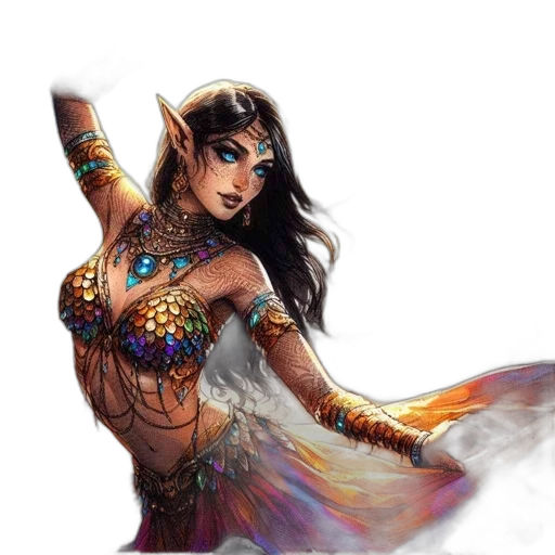 jewelry, fantasy art, concept art, comic book art transparent PNG cut-out