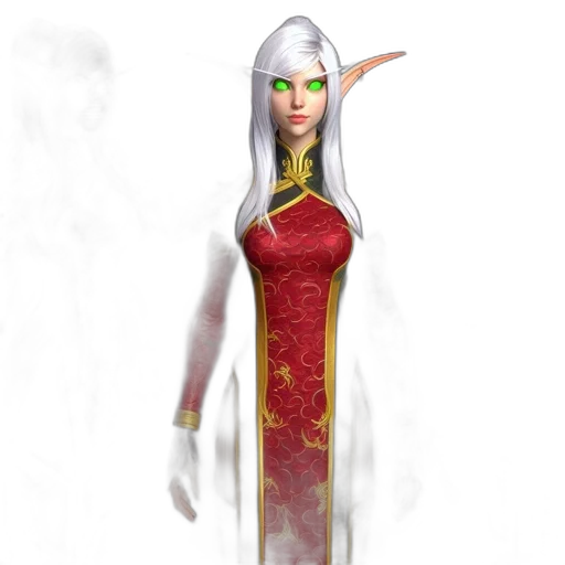 staff, dragon, dress, fantasy art transparent PNG cut-out