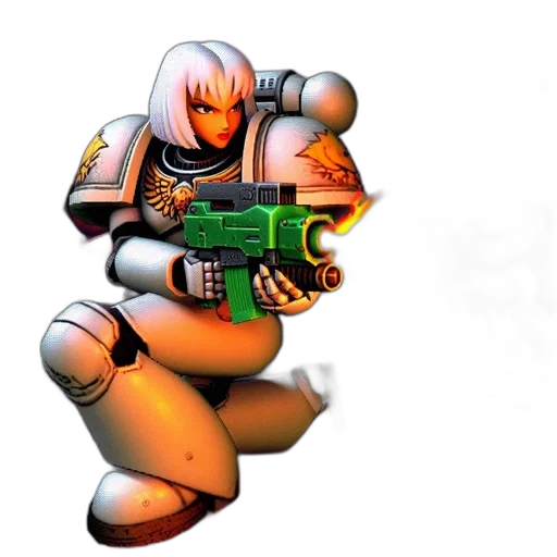 robot, weapon, concept art, 3d render transparent PNG cut-out