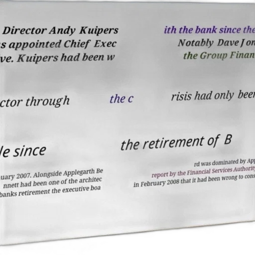 director, andy, kuipers, appointed transparent PNG cut-out