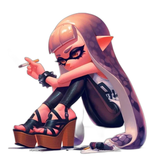 weapon, dress, shoes, staff transparent PNG cut-out