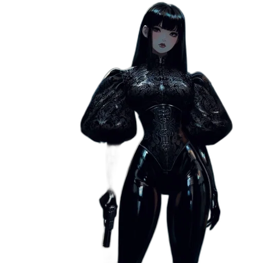 robot, dress, concept art, 3d render transparent PNG cut-out