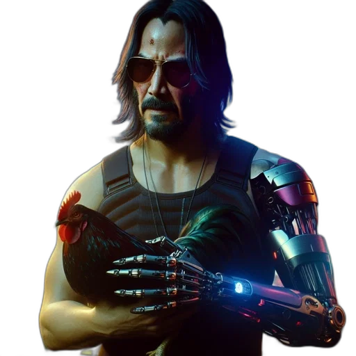 weapon, robot, cyberpunk, concept art transparent PNG cut-out