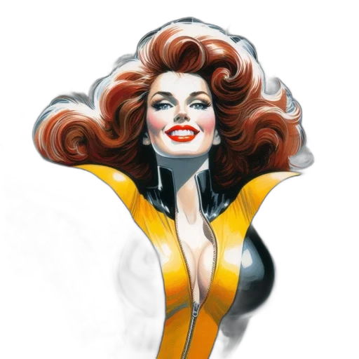 hair, comic book art, concept art, fantasy art transparent PNG cut-out