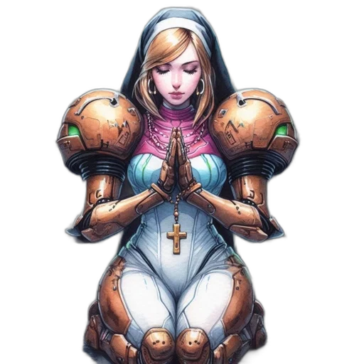 robot, concept art, fantasy art, comic book art transparent PNG cut-out