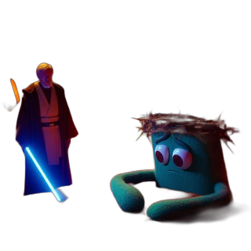 staff, sword, creature, robot transparent PNG cut-out