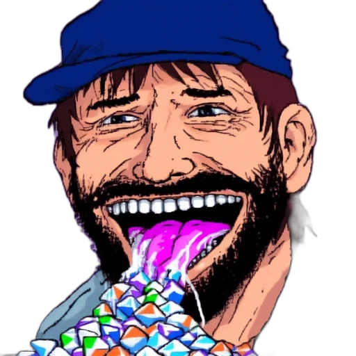 face, hat, pixel art, cartoon transparent PNG cut-out