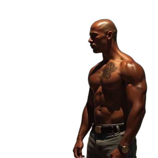 photorealistic, concept art, dwayne, rock transparent PNG cut-out