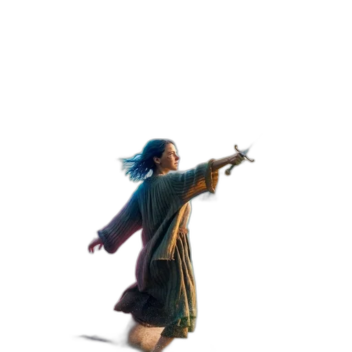 staff, weapon, sword, dress transparent PNG cut-out