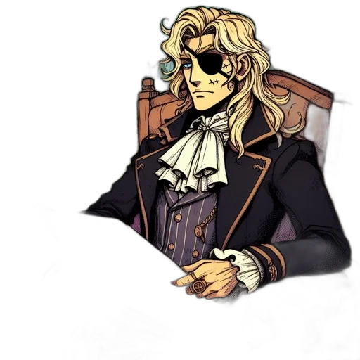 staff, crown, jacket, face transparent PNG cut-out