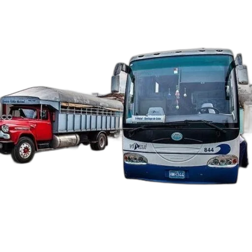photorealistic, 3d render, red, truck transparent PNG cut-out