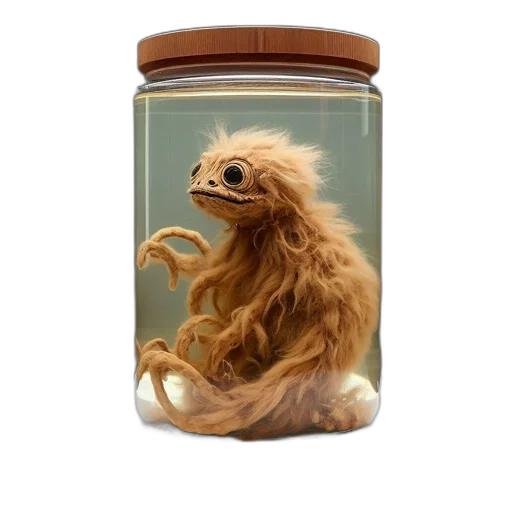 hair, creature, animal, bottle transparent PNG cut-out