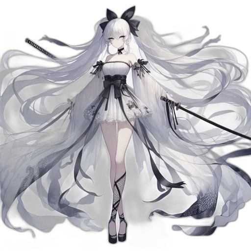 dress, staff, weapon, creature transparent PNG cut-out