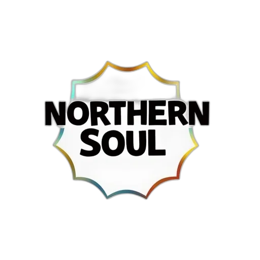northern, soul, logo, white transparent PNG cut-out