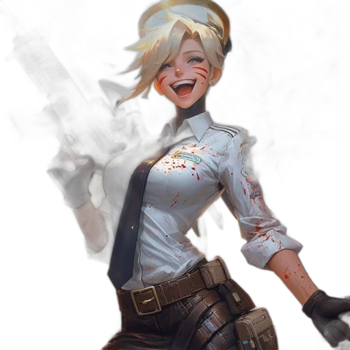 staff, weapon, face, jacket transparent PNG cut-out