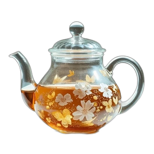 3d render, photorealistic, glass, tea transparent PNG cut-out