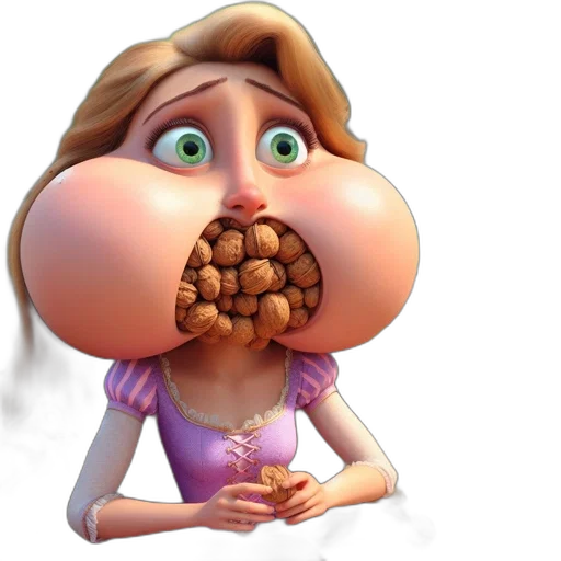 food, face, 3d render, concept art transparent PNG cut-out
