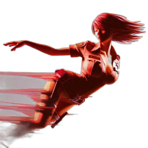dress, hair, concept art, 3d render transparent PNG cut-out