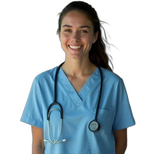 staff, woman, health, care transparent PNG cut-out