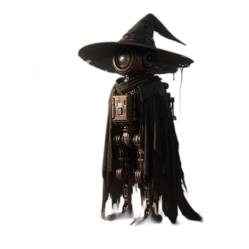 hat, staff, mask, dress transparent PNG cut-out