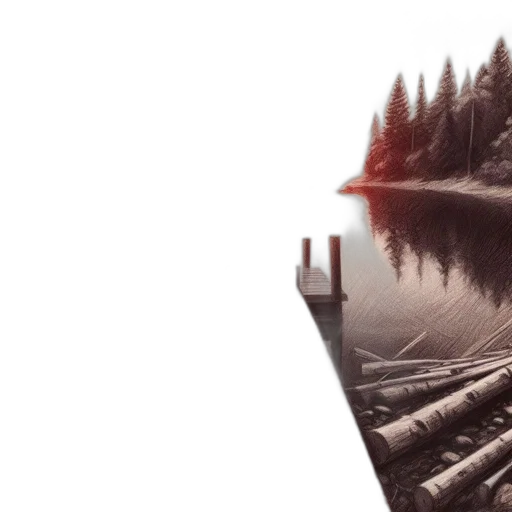 sword, tree, creature, hair transparent PNG cut-out