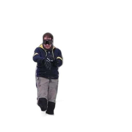 jacket, staff, mask, creature transparent PNG cut-out