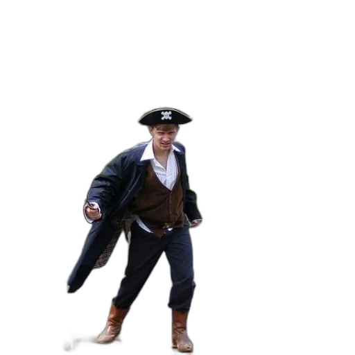jacket, hat, staff, weapon transparent PNG cut-out