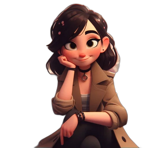 jacket, staff, face, dress transparent PNG cut-out