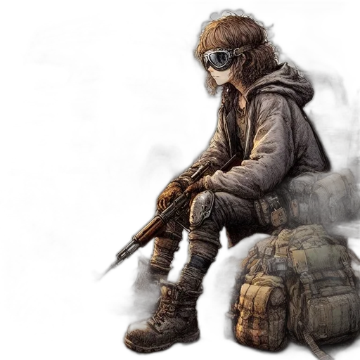 jacket, weapon, concept art, fantasy art transparent PNG cut-out