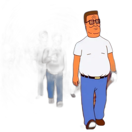 jacket, robot, staff, creature transparent PNG cut-out
